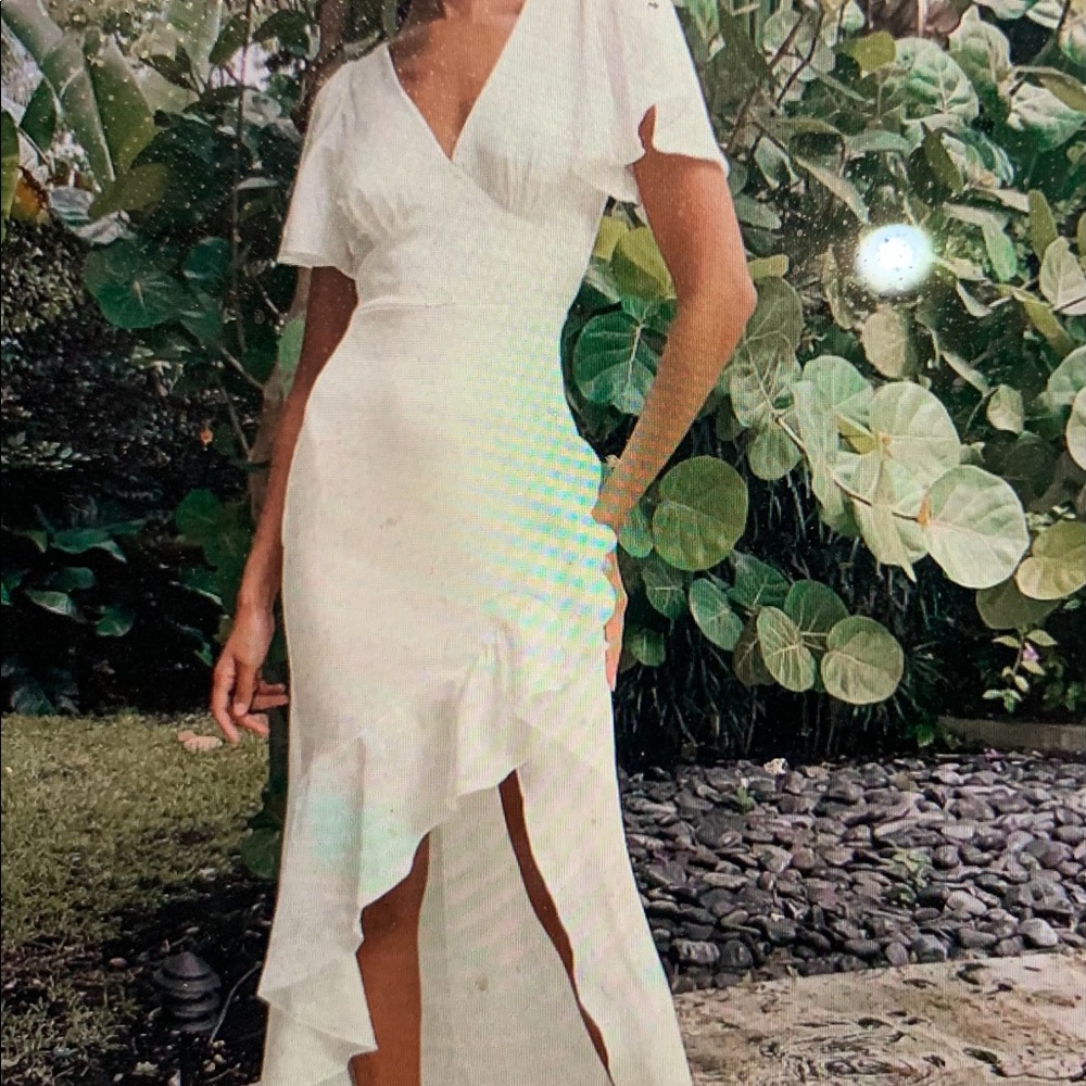 Worn once Lulus asymmetrical maxi!